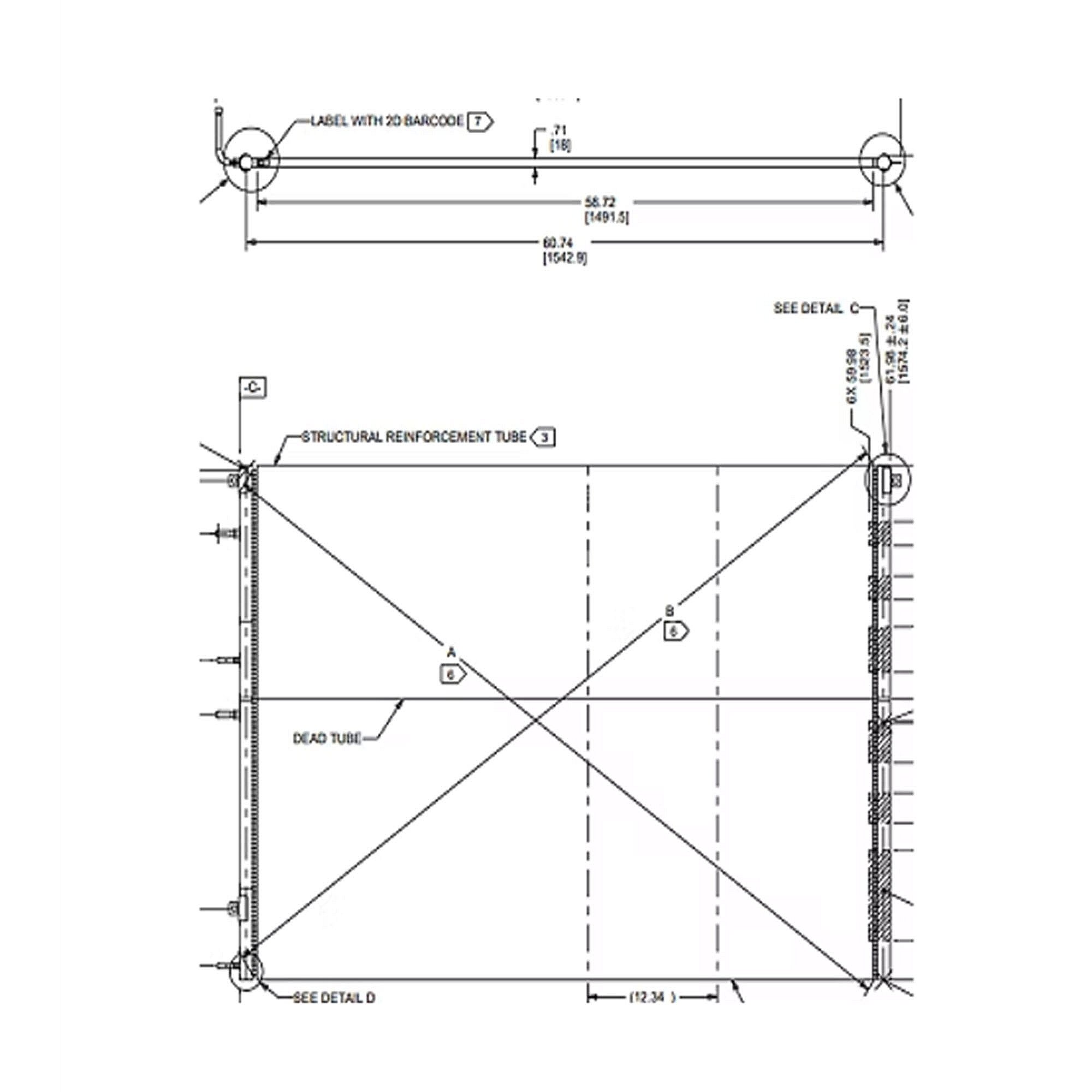 Part #col18400, Trane Outdoor Coil
