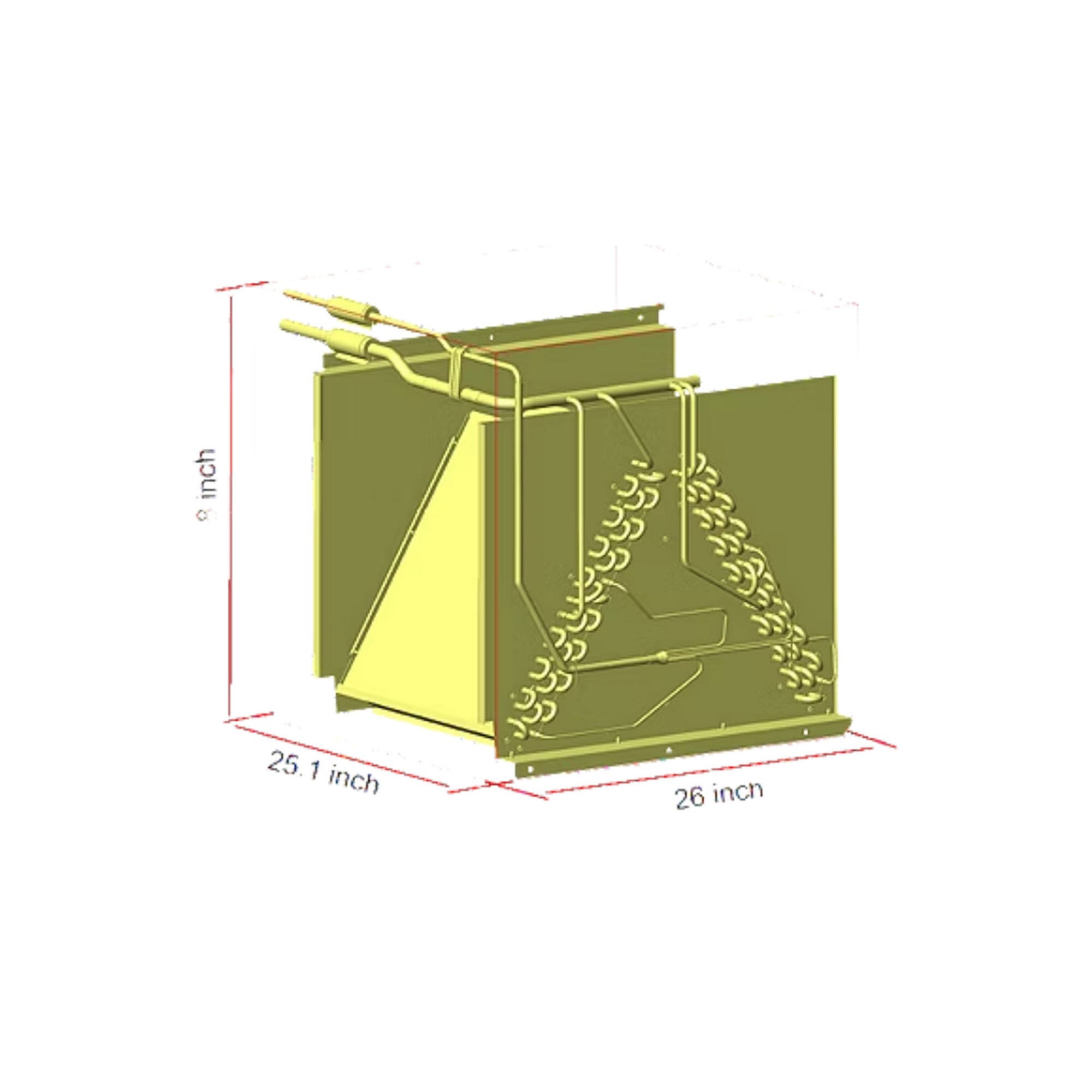 Part #col25550, Trane Evaporator Coil Assembly