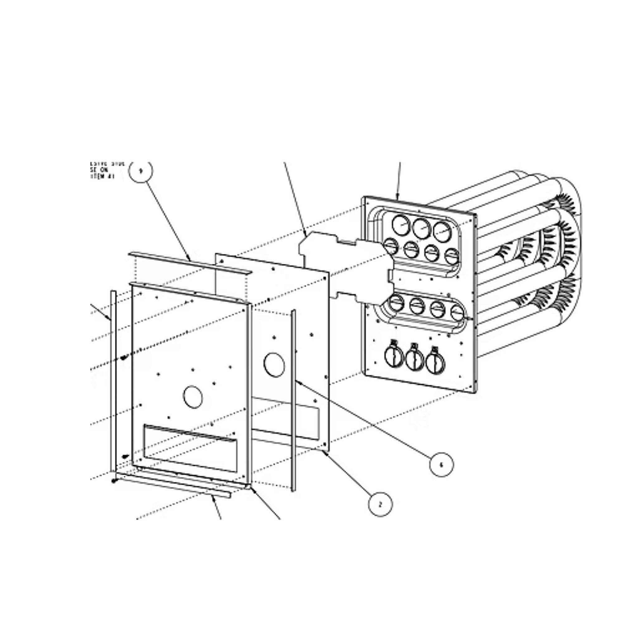 Part #exc02737, Trane Heat Exchanger