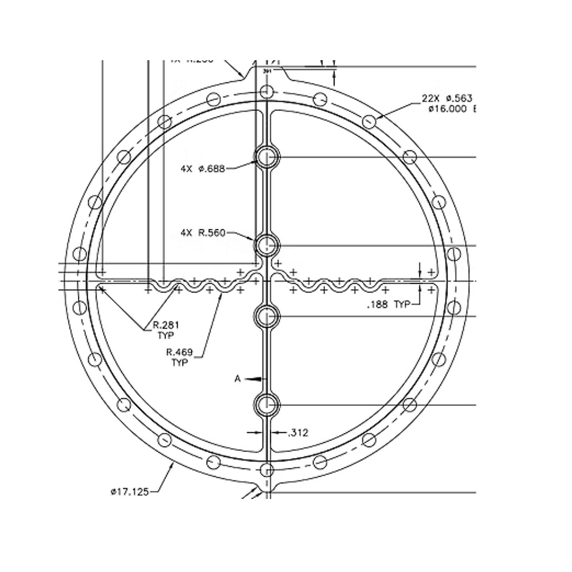 Part #gkt2999, Trane Evap Supply Gasket 100T