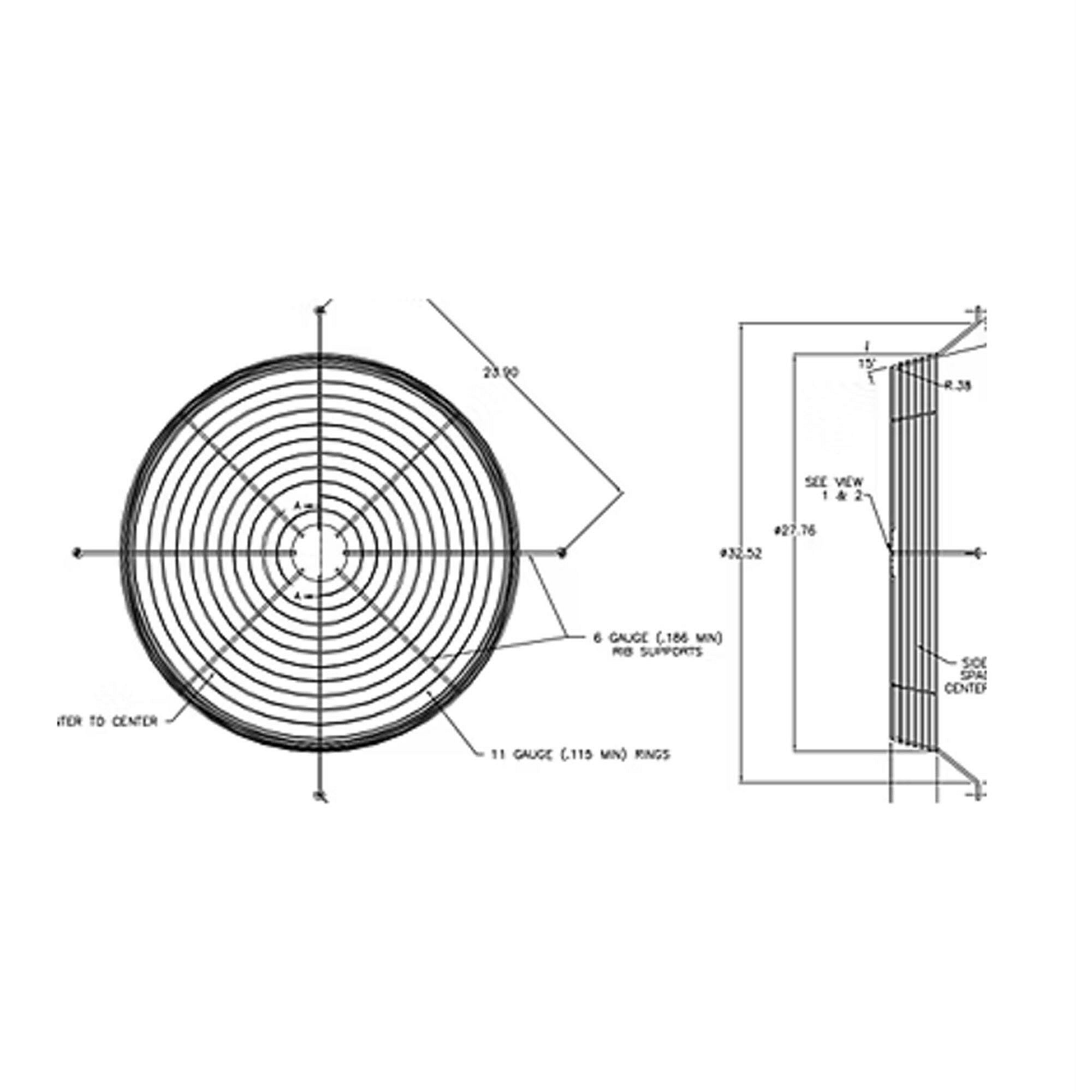 Part #grd0937, Trane Fan Guard