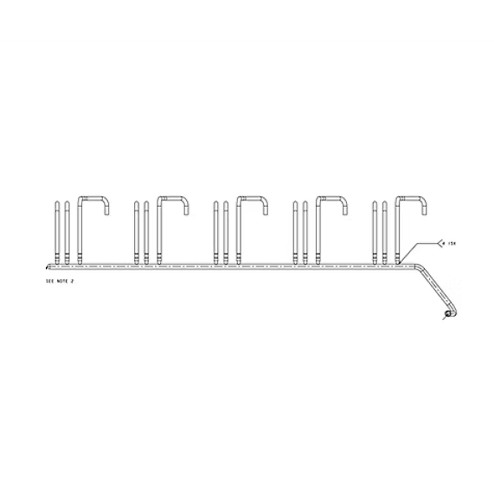 Part #hdr0464, Trane Liquid Header Assembly