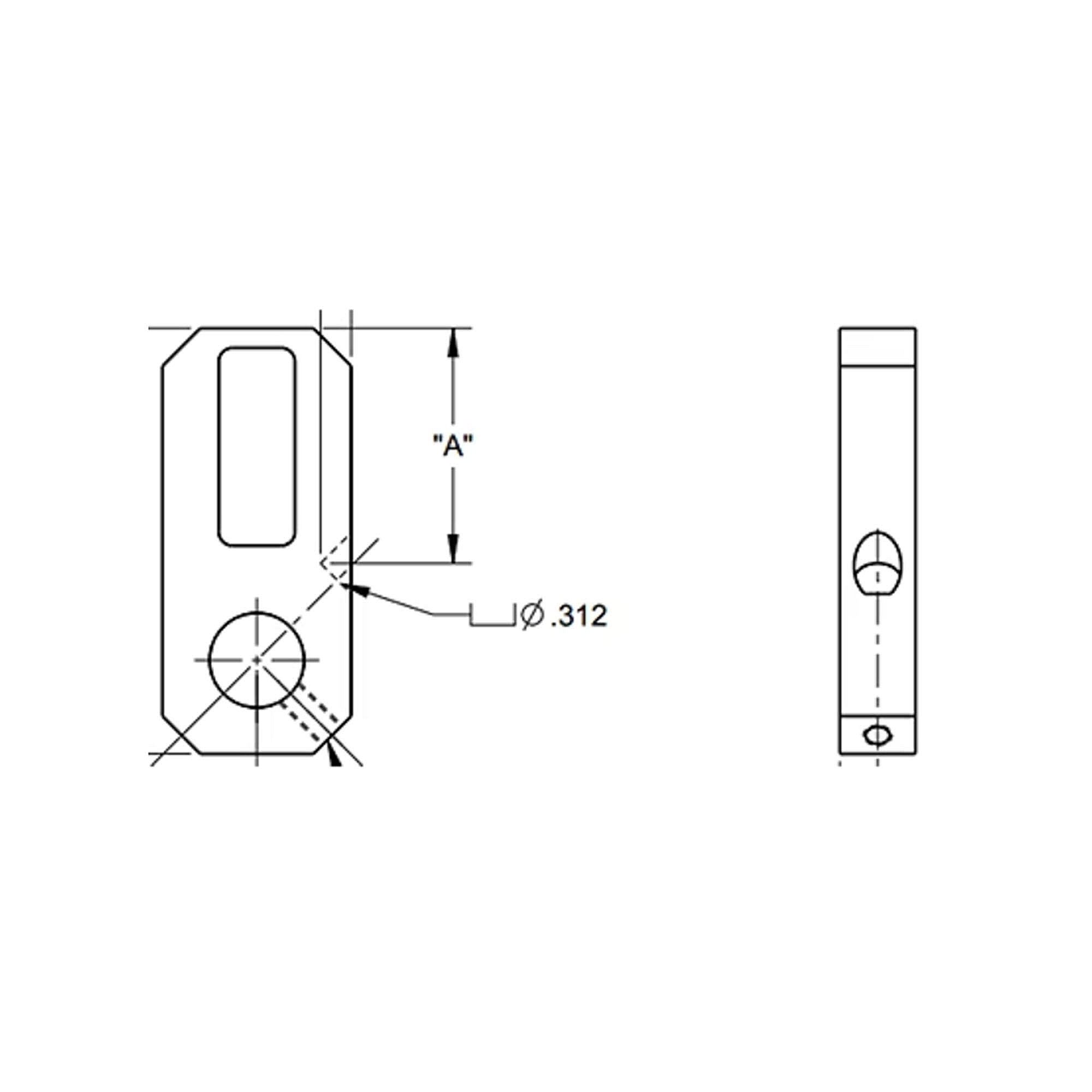 Part #lev0180, Trane Lever Control Arm 1 Shaft