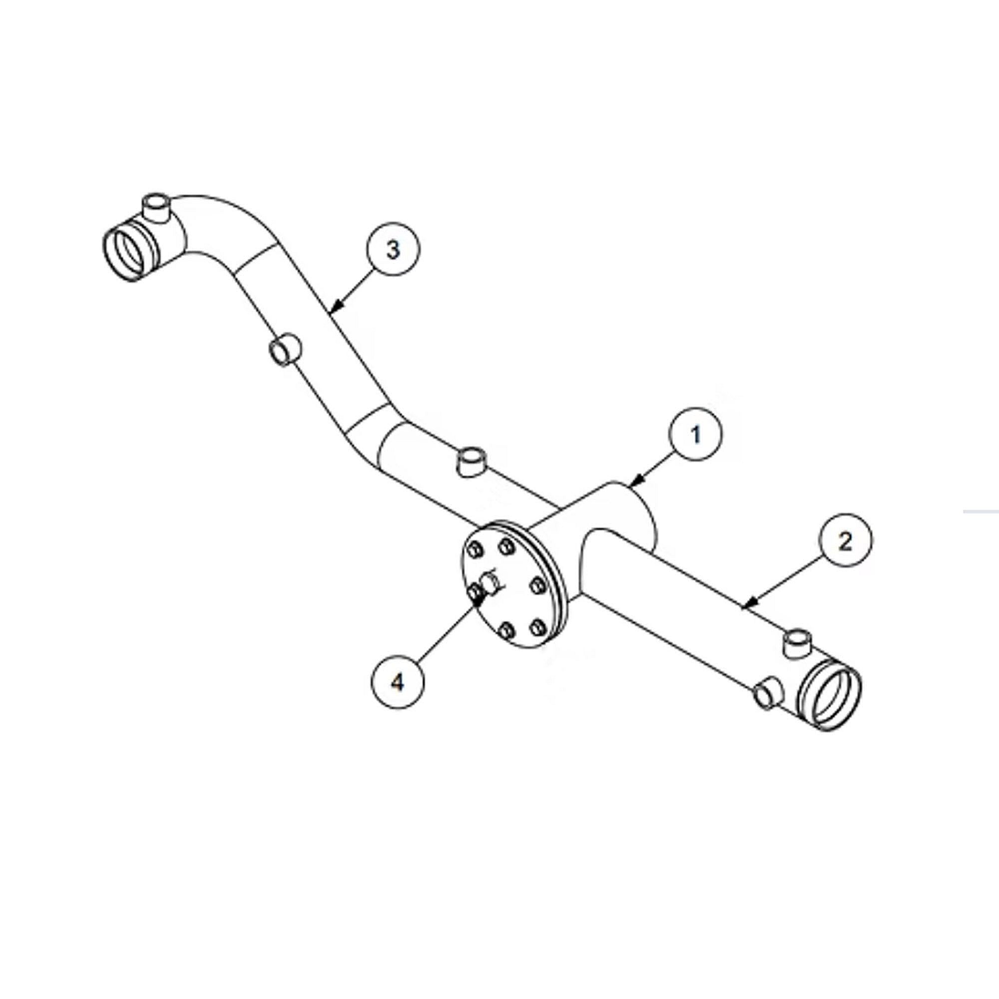 Part #pip02796, Trane Evaporator Input Pipe Assy
