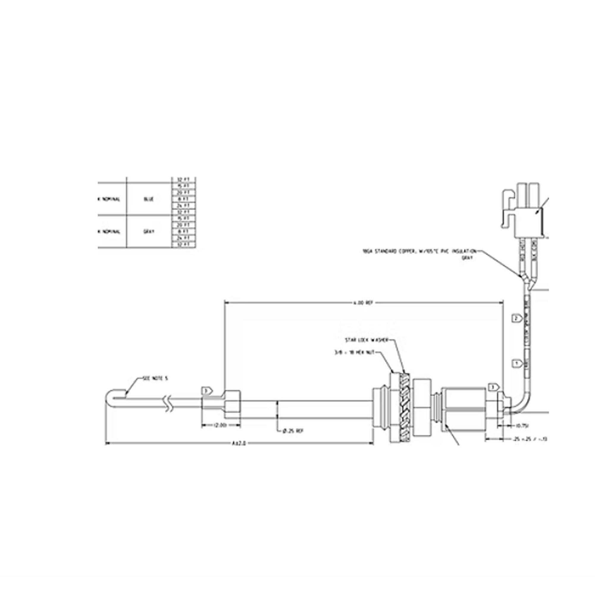 Part #sen02999, Trane Temperature Sensor
