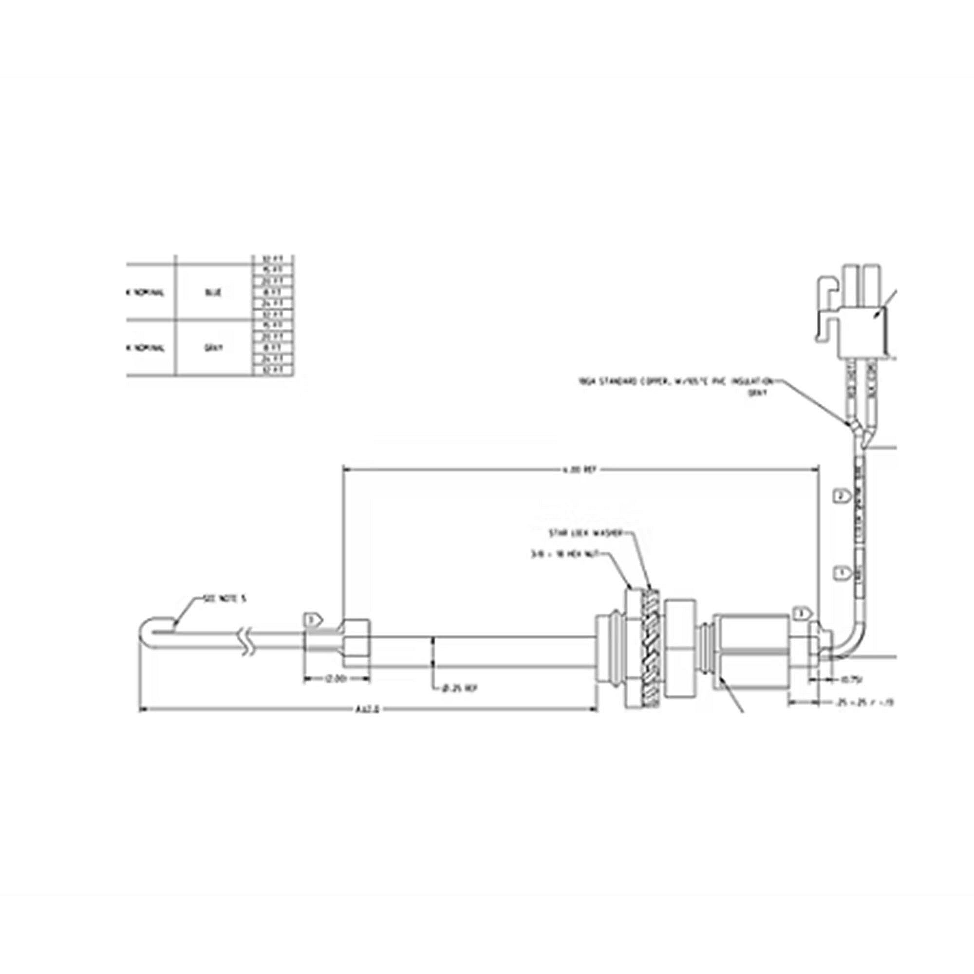 Part #sen0999, Trane Mixed Air Temp Sensor; 15cap