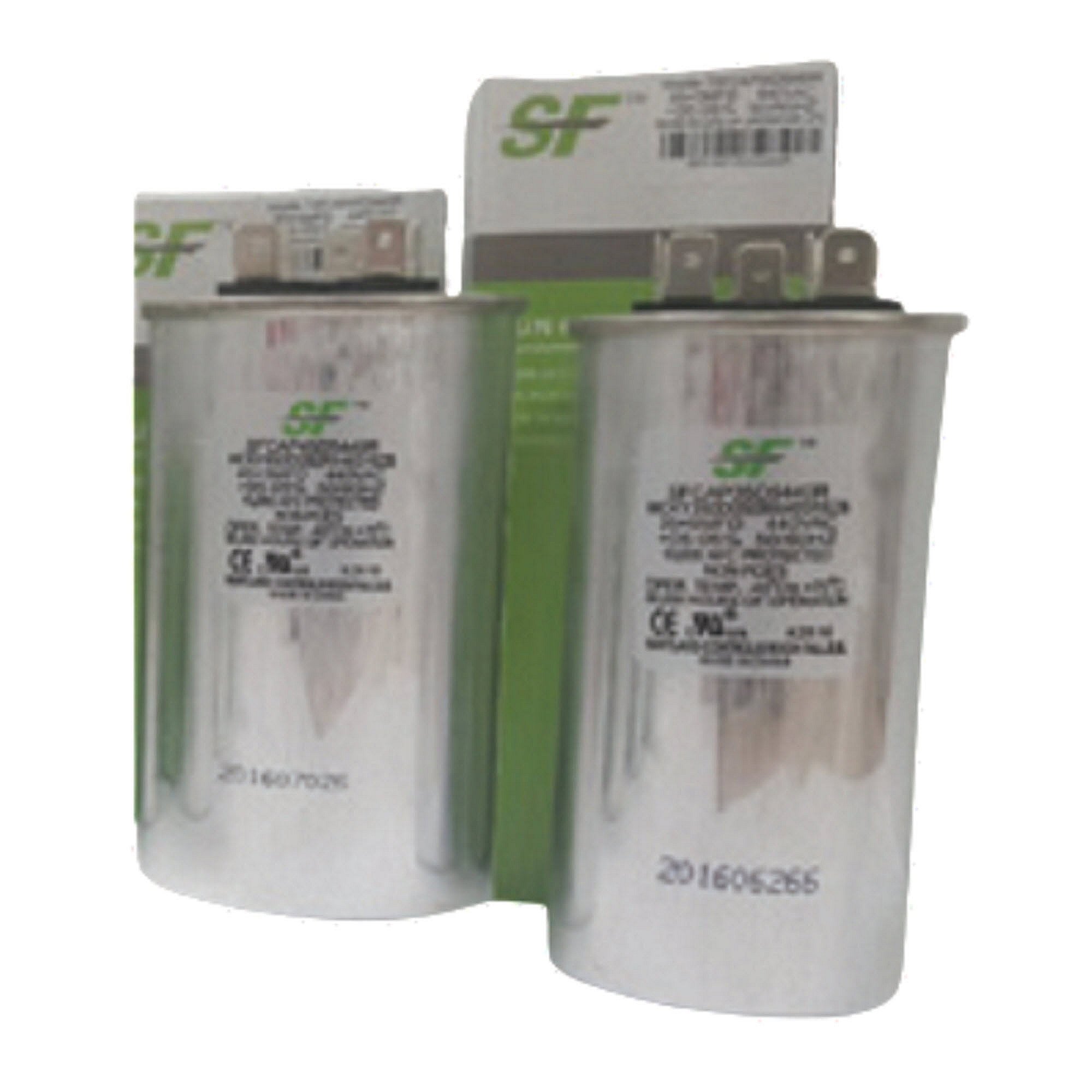 Part #sfcap40D5440R, Trane 40/5Mfd 370/440V Round Run Cap
