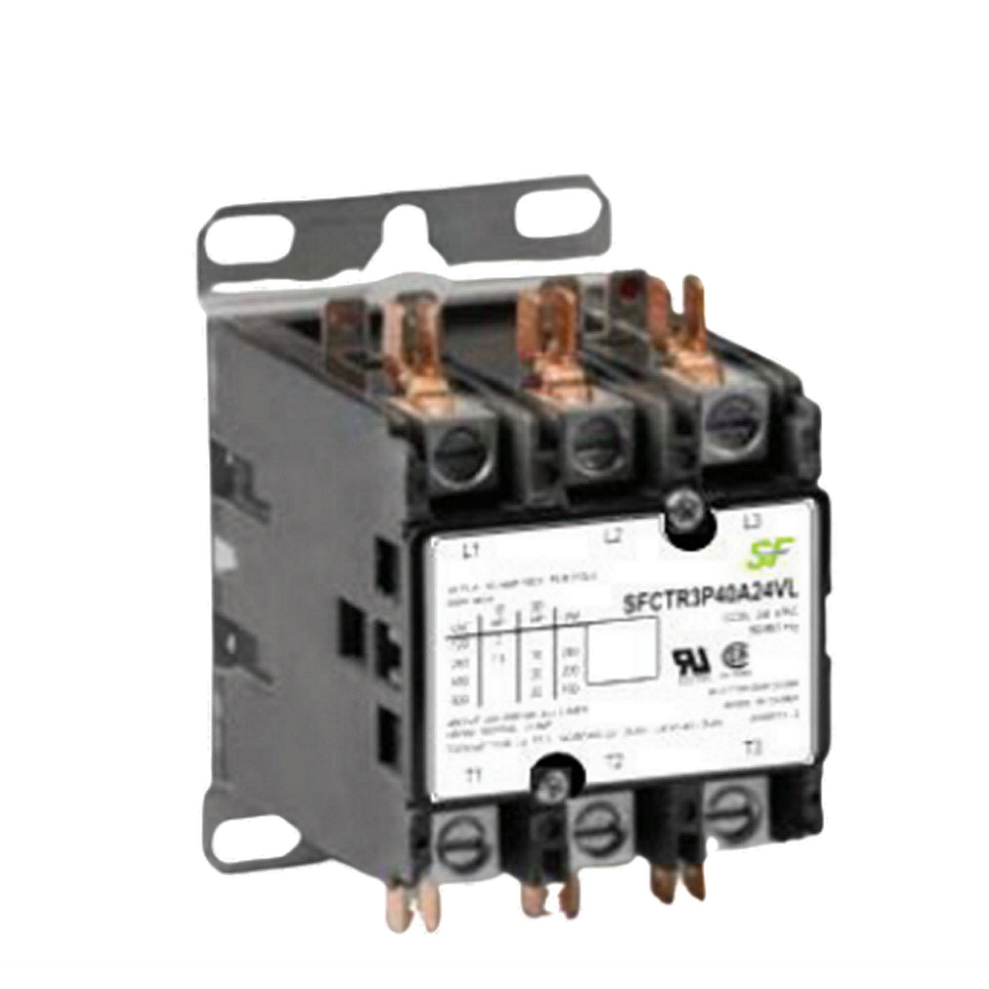 Part #sfctr3P60A24Vl, Trane Contactor 3P 60A 600Vac24Vcoil