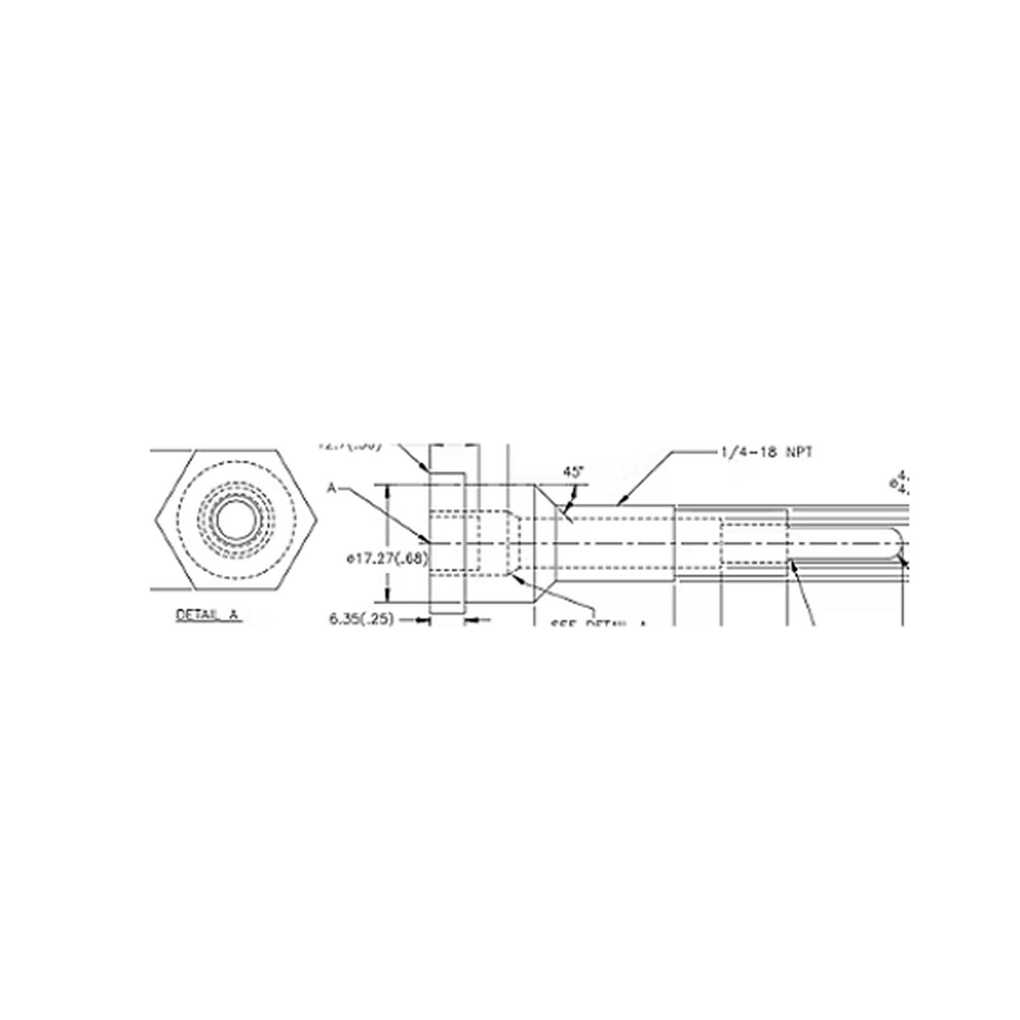 Part #wel0856, Trane Thermistor Probe Well