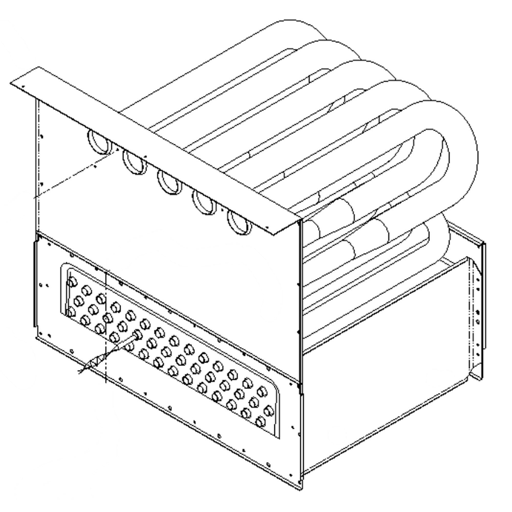 Part #0257F00159S, Goodman 4-Cell Heat Exchanger