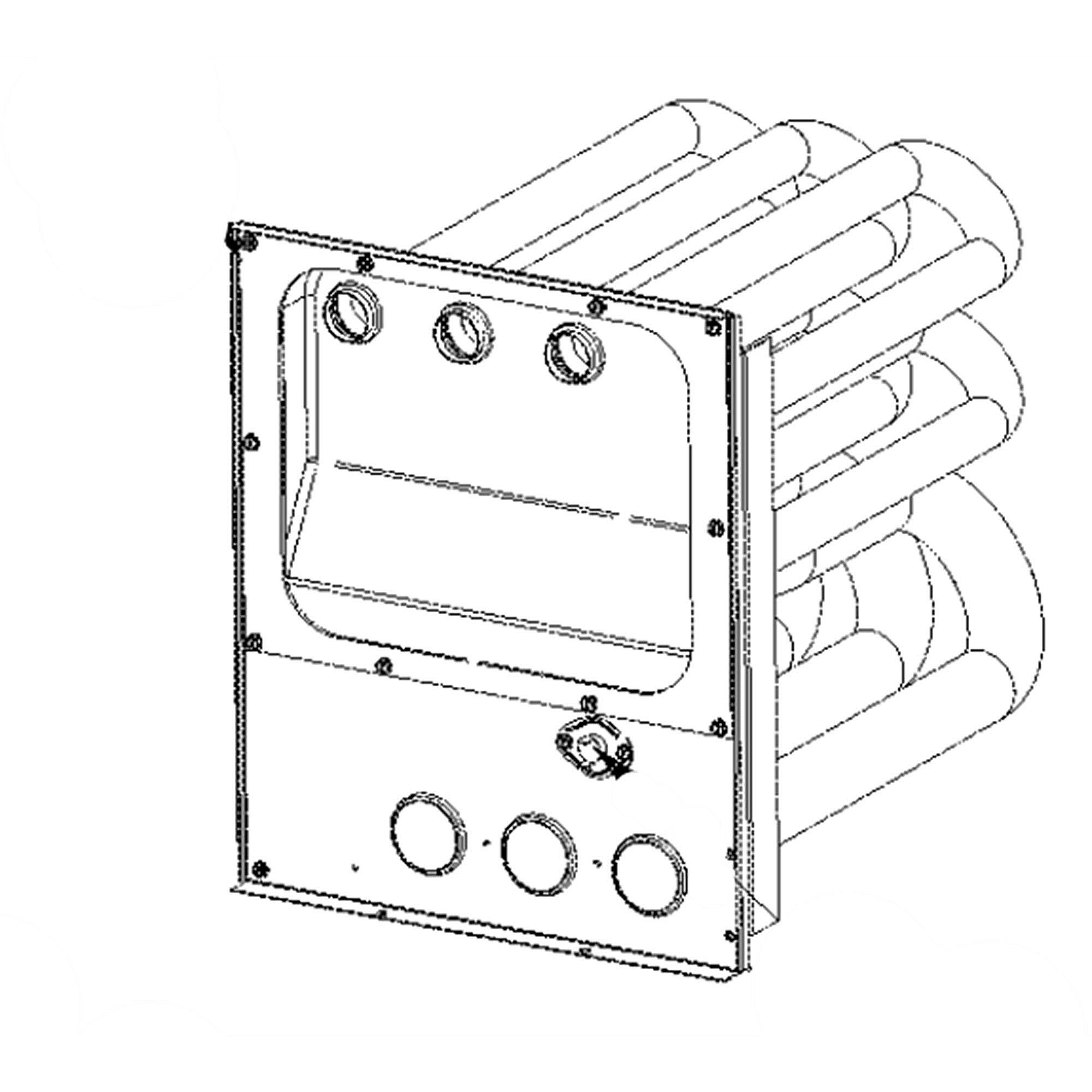 Part #0270F00930S, Goodman 4-Cell 21I Heat Exchanger Assy