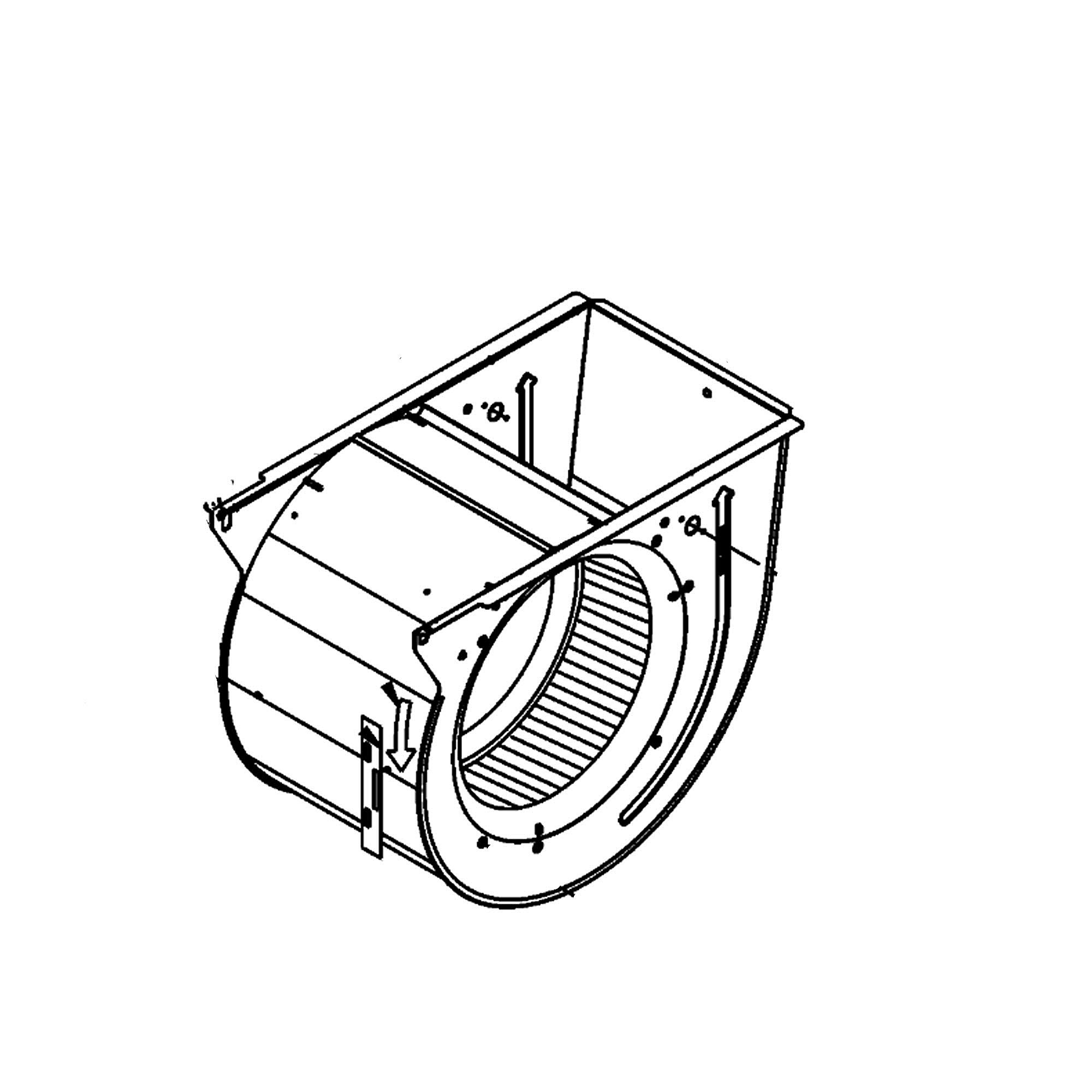 Part #0271F00508, Goodman Blower Wheel
