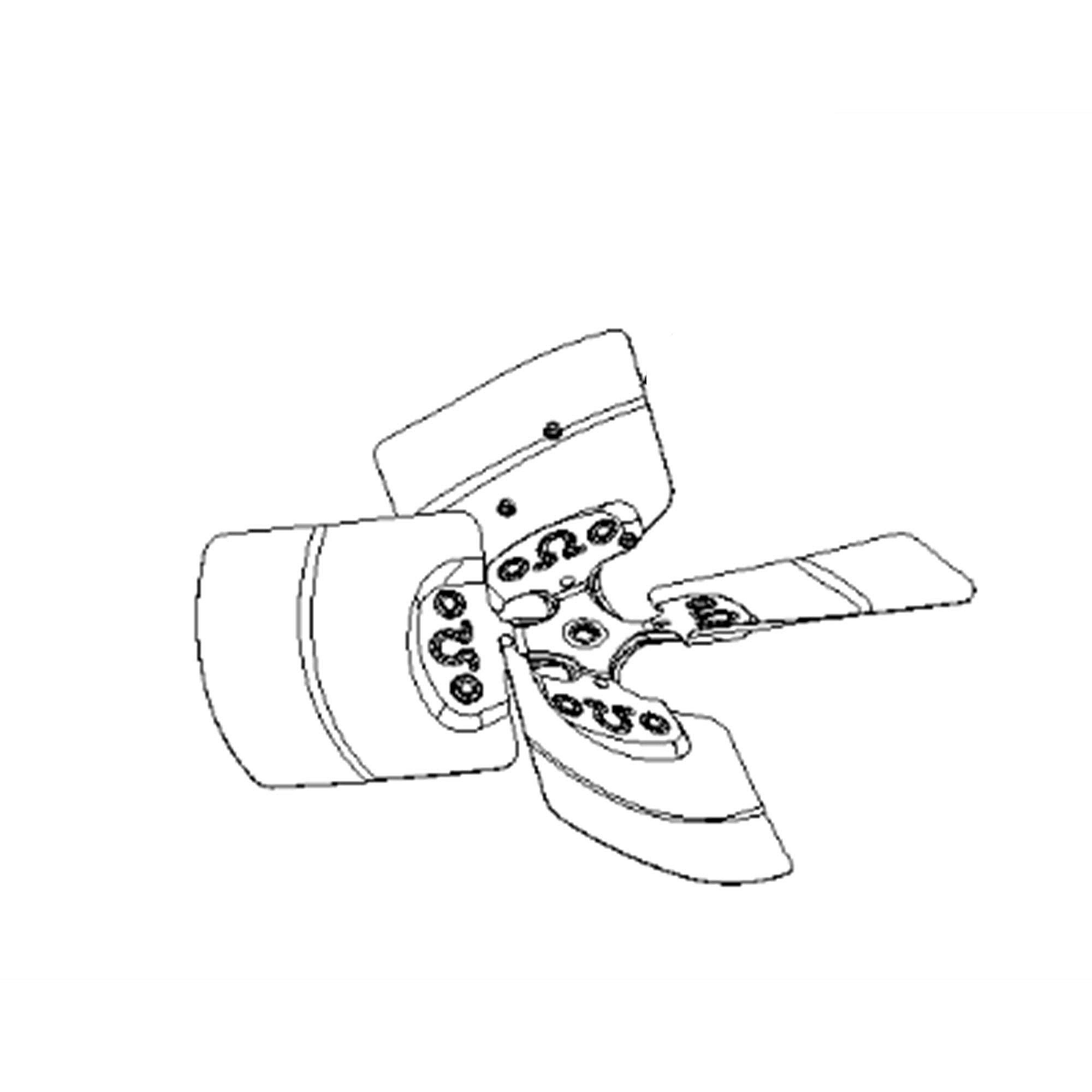Goodman Part #10625737S, 22 Aluminum Fan Blade Ccw