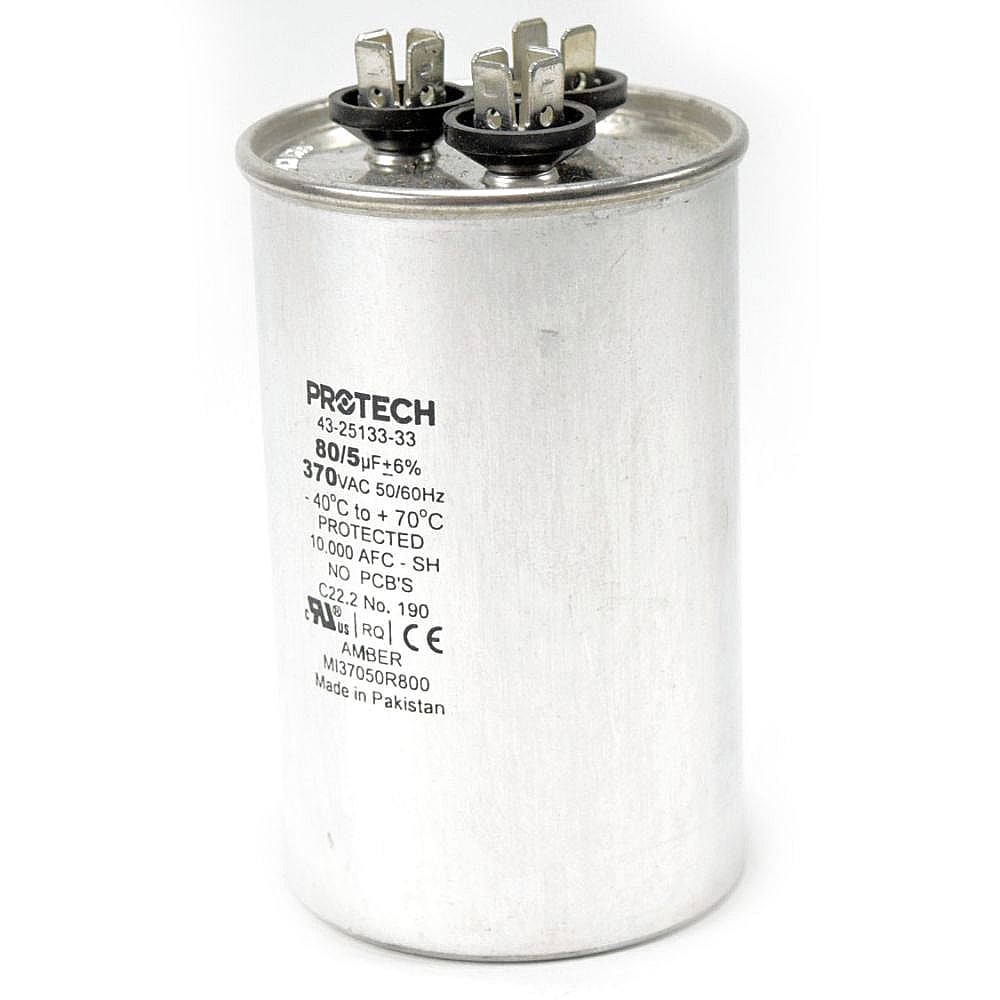 Part #43-25133-33, Central Air Conditioner Dual-Motor Run Capacitor / 4.50 x 2.50 x 2.50
