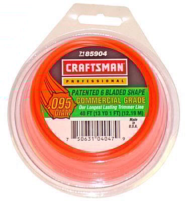 Part #85904, Craftsman Line Trimmer Cutting Line, 0.095-In | 5.37 x 4.75 x 1.13