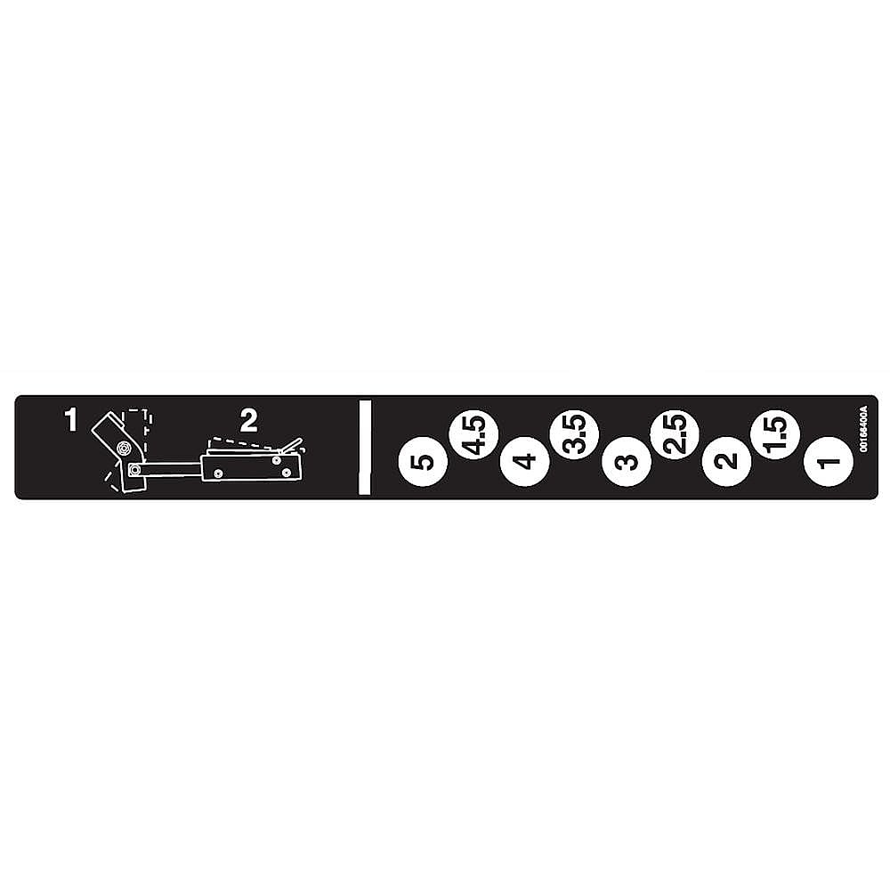 Part #00166400, Height Decal