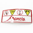 Label For Br for Mantis SV-5C-2 - Part 400620