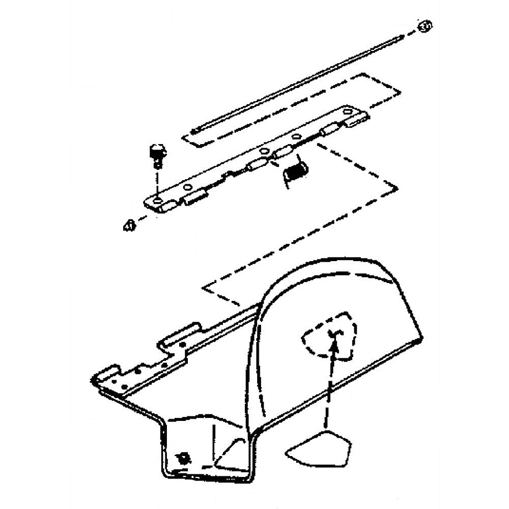 Lawn Tractor Bagger Attachment Chute