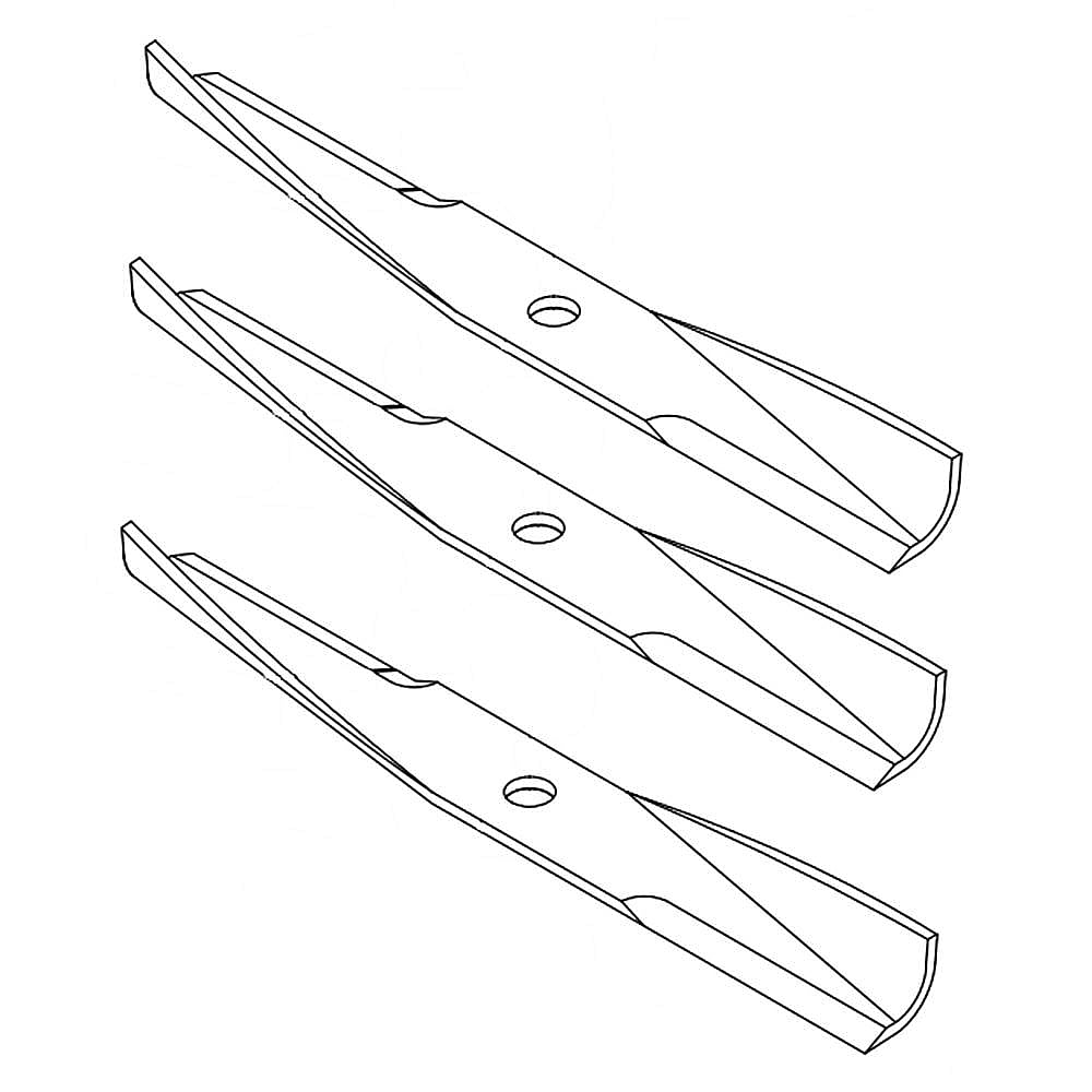 Part #106637, Lawn Tractor 42-In Deck Blade Set