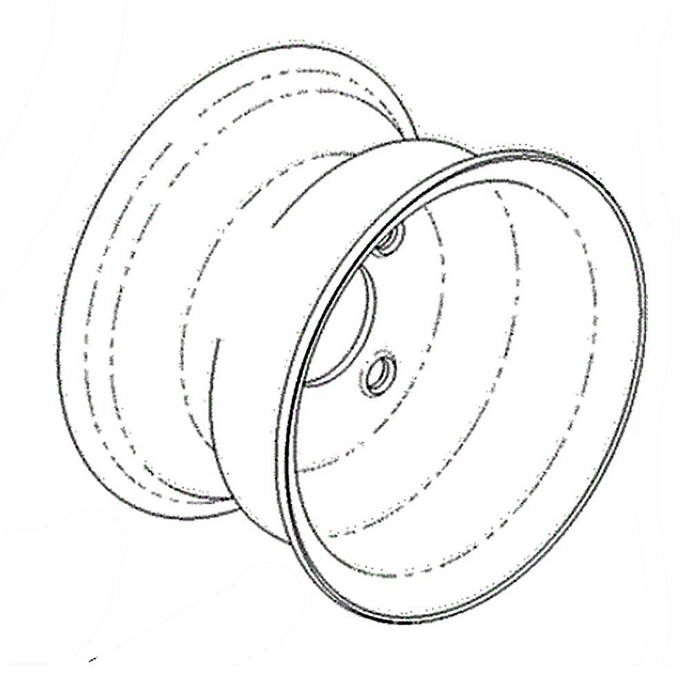 Part #107-2475, Lawn Tractor Wheel Rim
