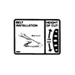 Toro Lawn Tractor Belt Decal 108581