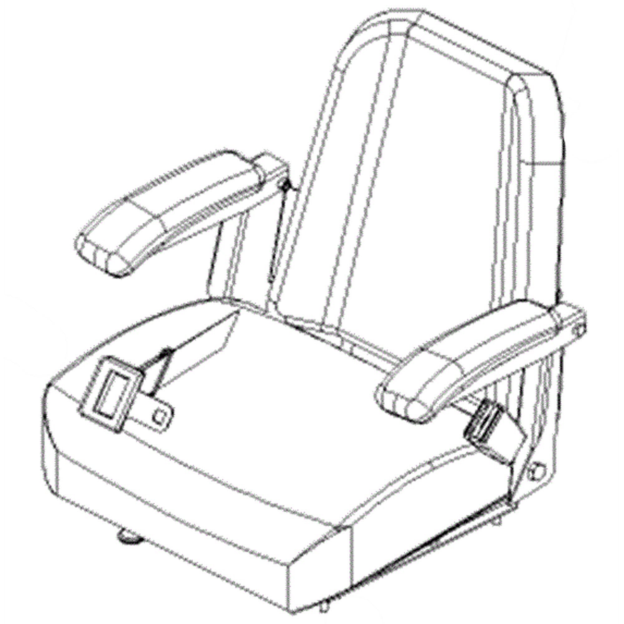Part #110-0837, Seat W/seatbelt Assembly