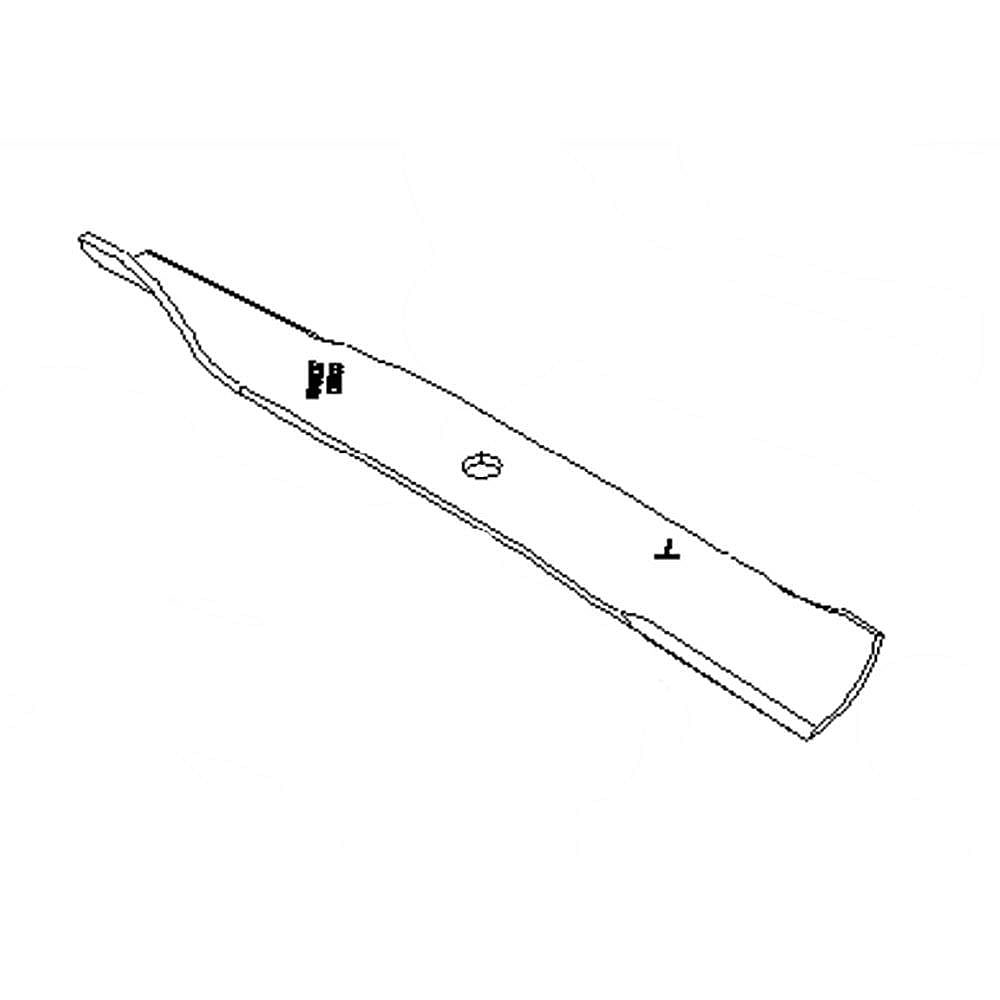 Part #110-6837-03, Lawn Tractor 50-In Deck High-Lift Blade / 17.75 x 4.00 x 0.35