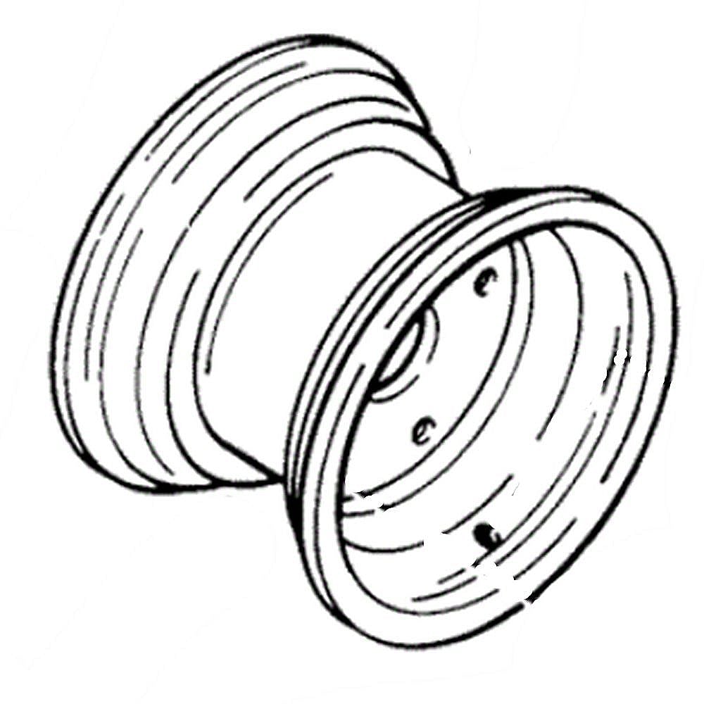 Part #110680, Lawn Tractor Wheel Assembly