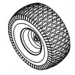 Toro Lawn Tractor Wheel Assembly for Toro 14AP80RP744 (1A136H30000 AND UP) - Part 112-0439