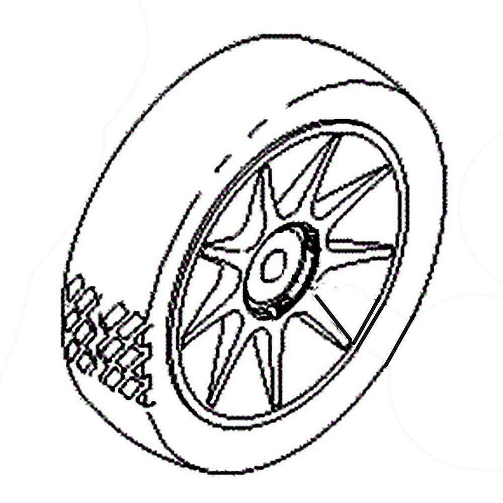 Lawn Mower Wheel Assembly, 8-in