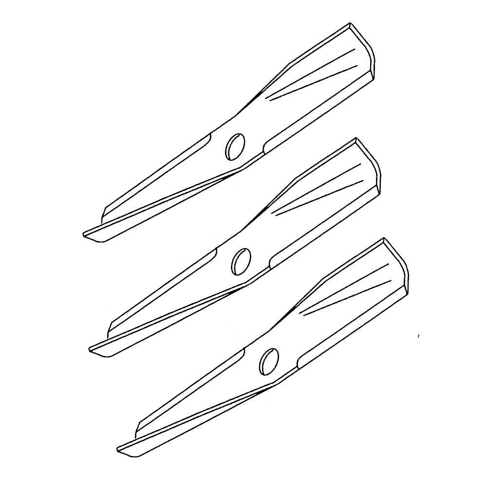 Part #117192, Lawn Tractor 42-In Deck Blade Set