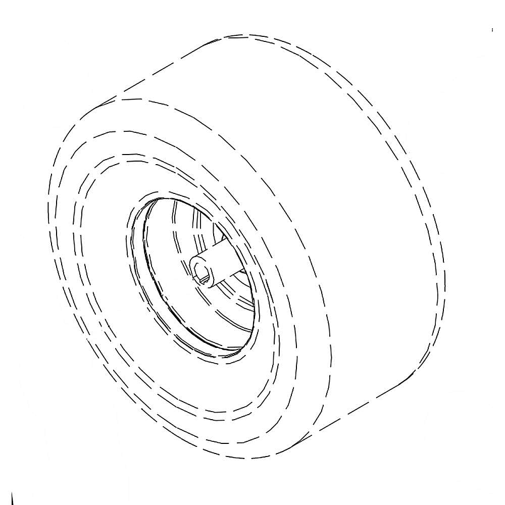 Part #94-9676, Lawn & Garden Equipment Wheel Assembly, 18 X 9-1/2-In