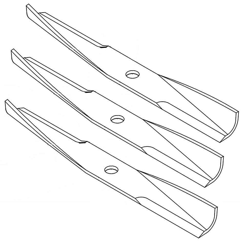 Part #94-9776, Lawn Tractor 48-In Deck Blade Set