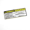 Lawn Mower Warning Decal 35878