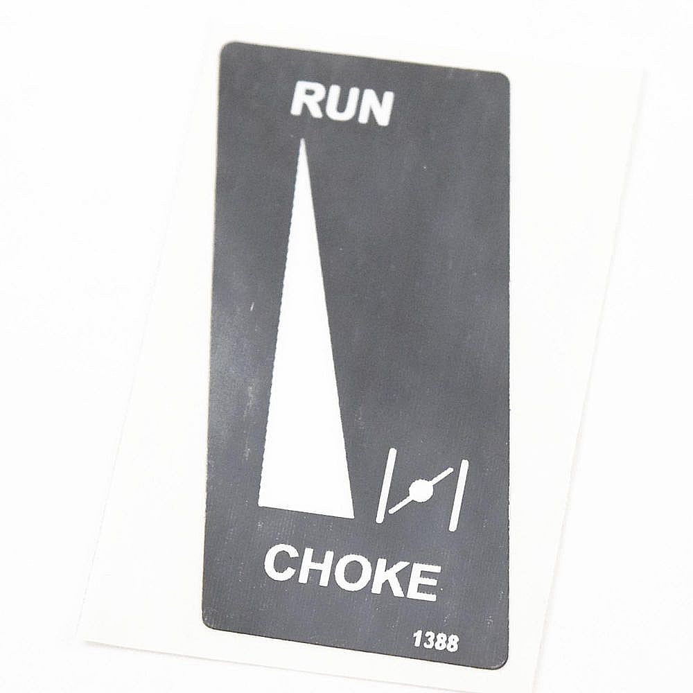 Craftsman Part #550239, Choke Decal | 3.00 x 0.01 x 0.01