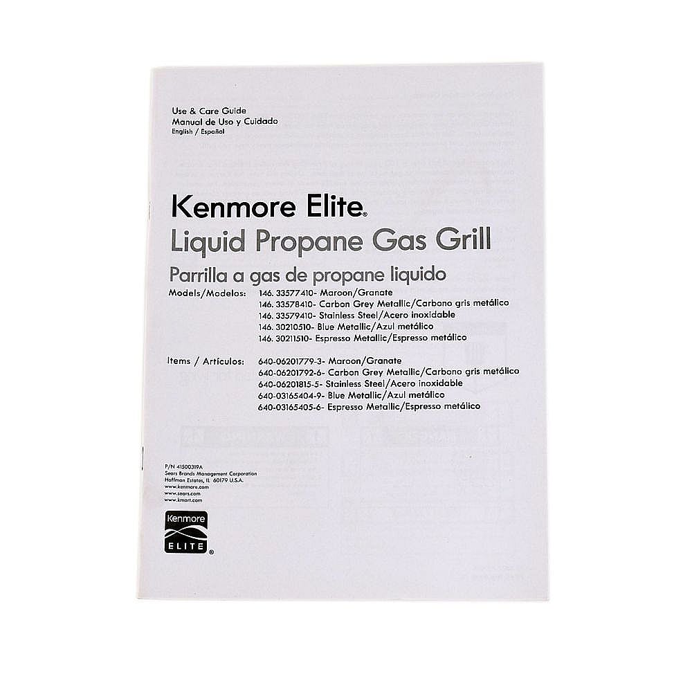 Part #41500319A, Gas Grill Owners Manual / 13.00 x 10.00 x 0.25