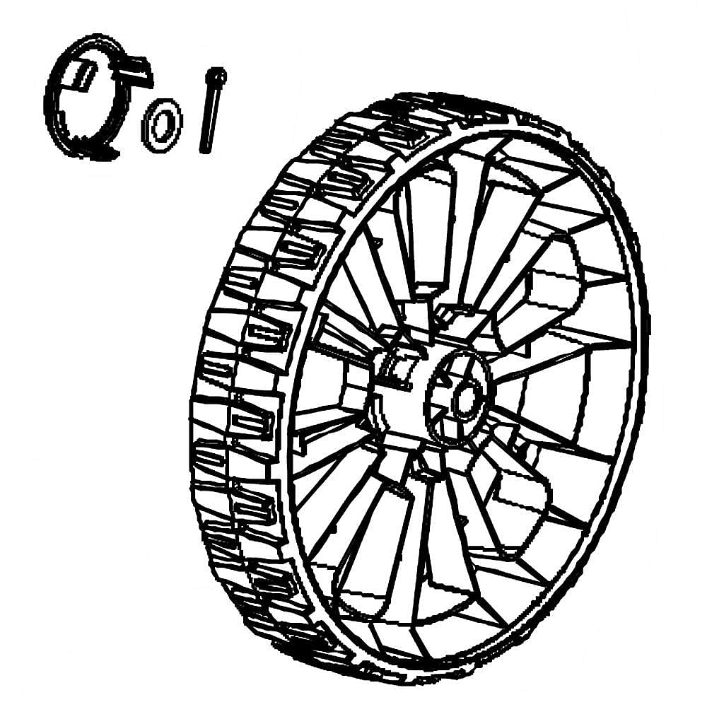 Part #111198109, Rear Wheel Assembly (235Mm) (Includes Keys 10A & 10B)
