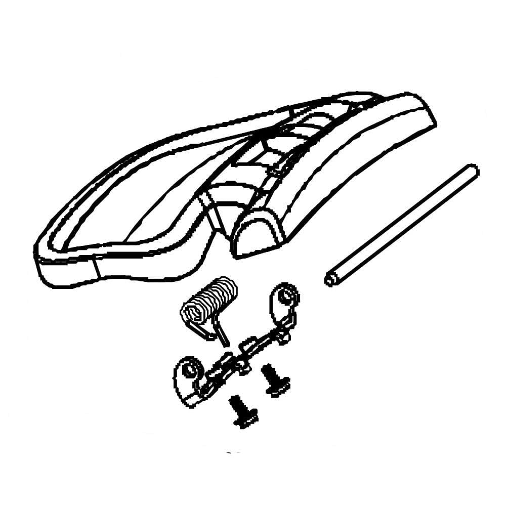Part #111198110, Lawn Mower Discharge Chute Door
