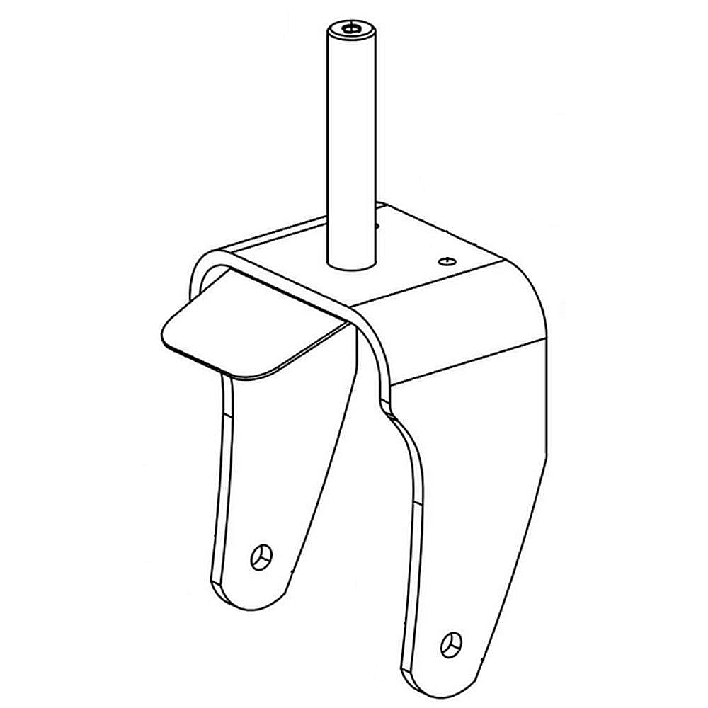 Part #603-05059D-4044, Lawn Tractor Caster Wheel Yoke (Craftsman Red)