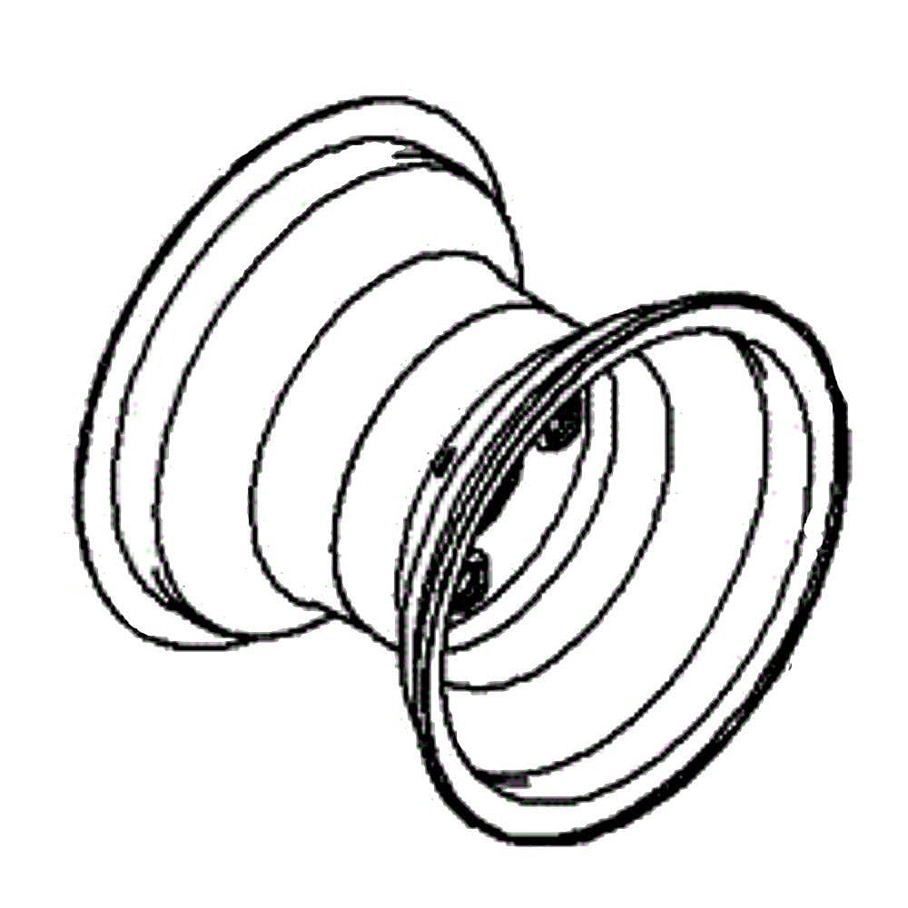 Part #603-07581-0662, Lawn & Garden Equipment Rim Assembly, Rear, 8-In