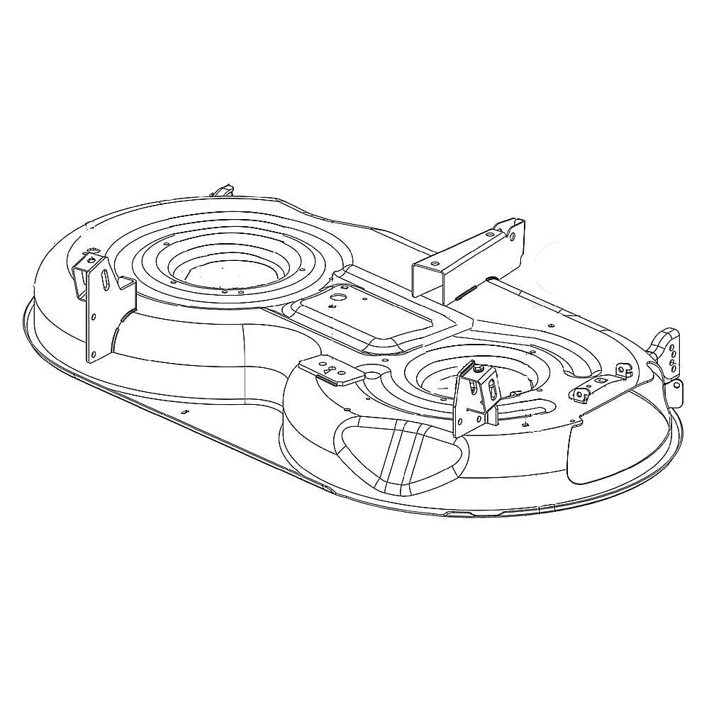 Part #603P05740-0637, Lawn Tractor 46-In Deck Housing (Powder Black) (Replaces 603P05740)