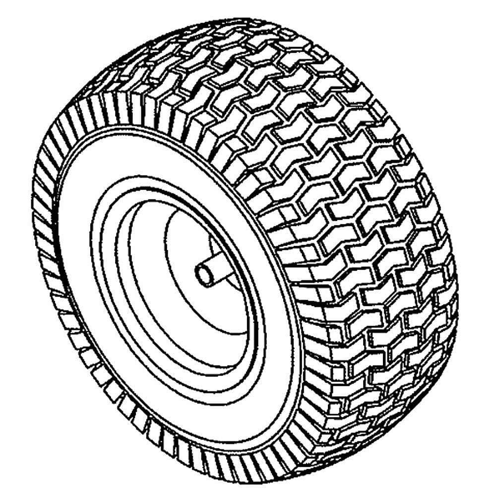 Part #934-0104-4028, Lawn Tractor Wheel Assembly