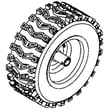 Lh Wheel for Craftsman 24788045 - Part 634-0225A