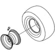 Lawn Tractor Square Tred Wheel Assembly, 42-in for Craftsman 247255880 - Part 634Z05067-0637