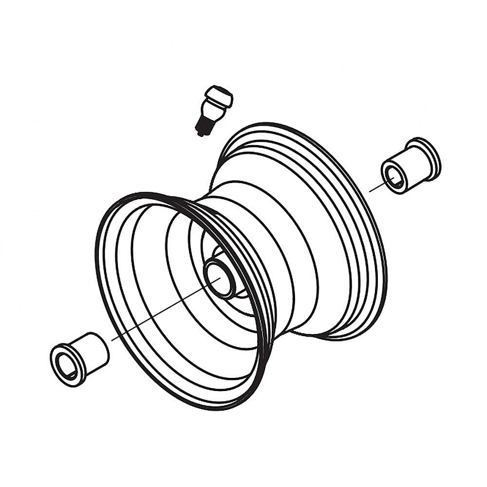 Part #634-05081, Lawn Mower Rim Assembly