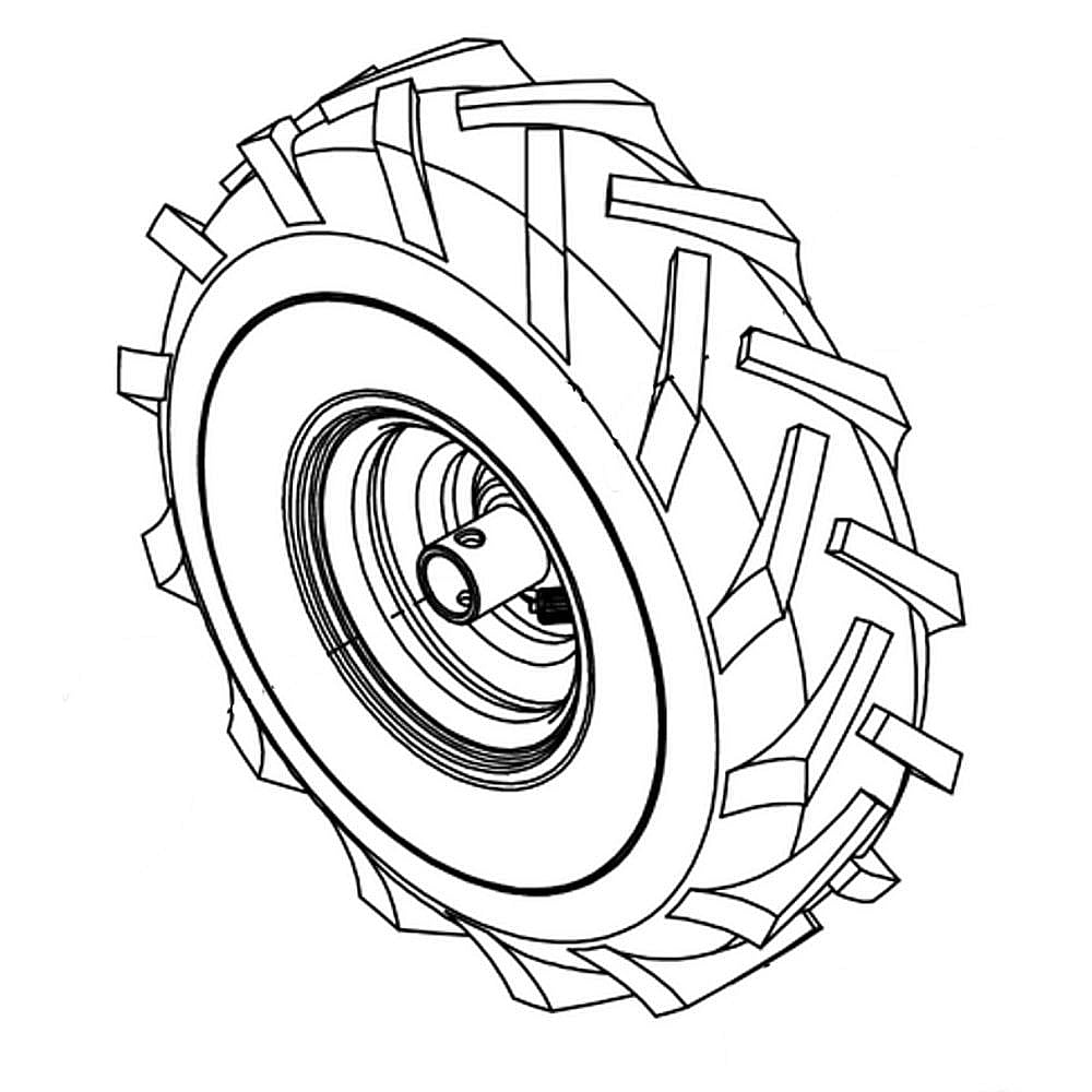 Part #634-06504, Craftsman Tiller Wheel Assembly