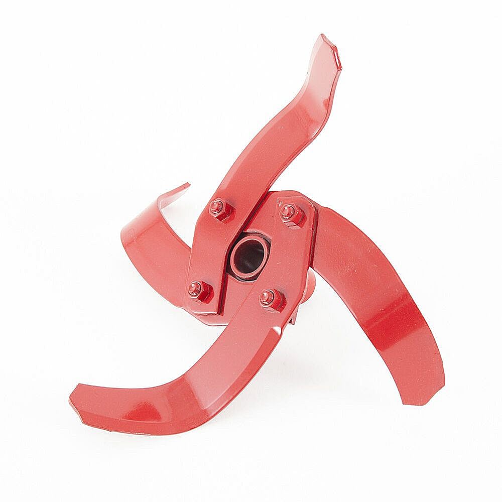 Part #642-04105-5083, Mtd Tiller Tine Assembly, Left Outer (Liberty Red)