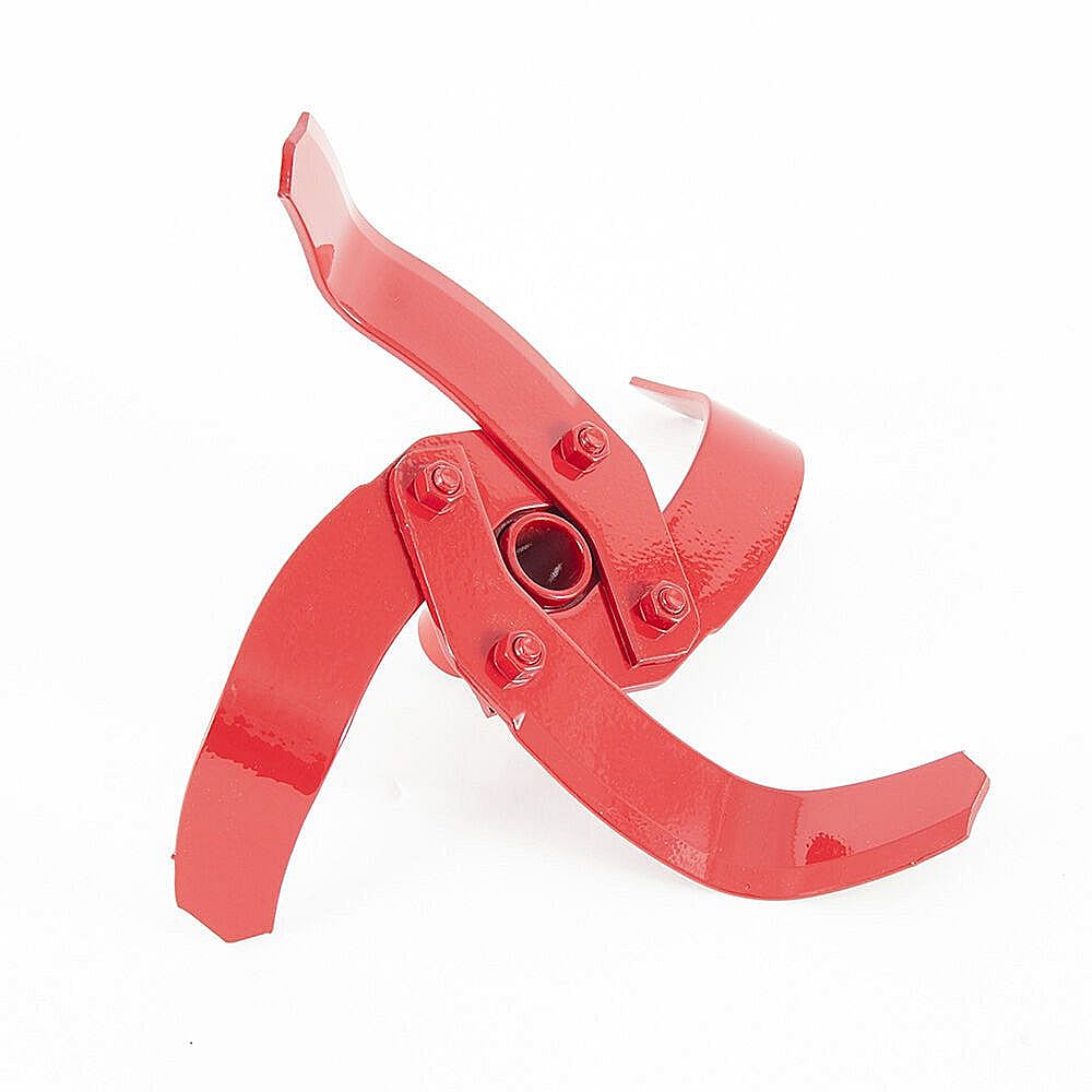 Part #642-04106-5083, Tiller Outer Tine Assembly, Right (Liberty Red) (Replaces 642-04106, 642-04106-0638)