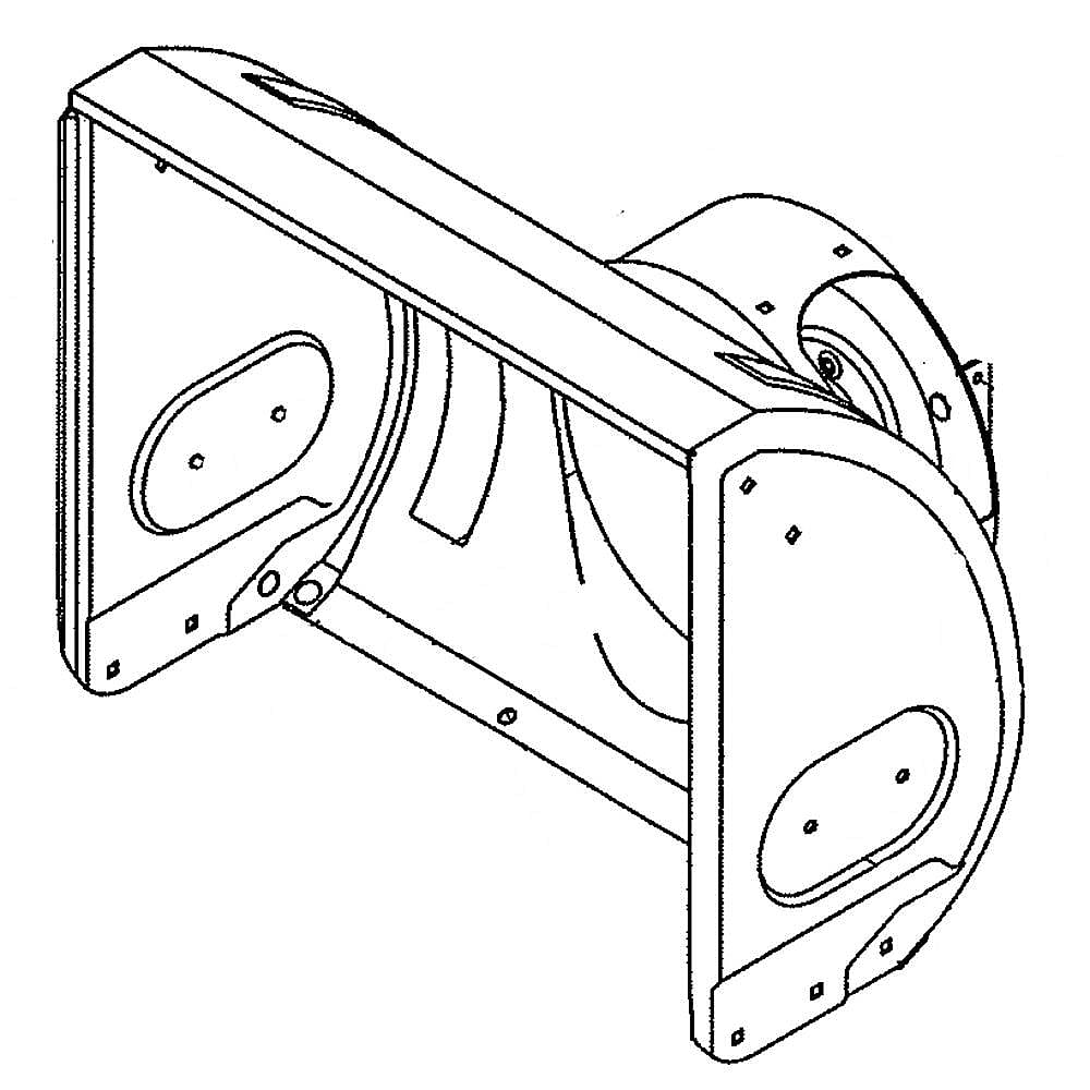 Part #684-05203A-4044, Snowblower Auger Housing (Craftsman Red)
