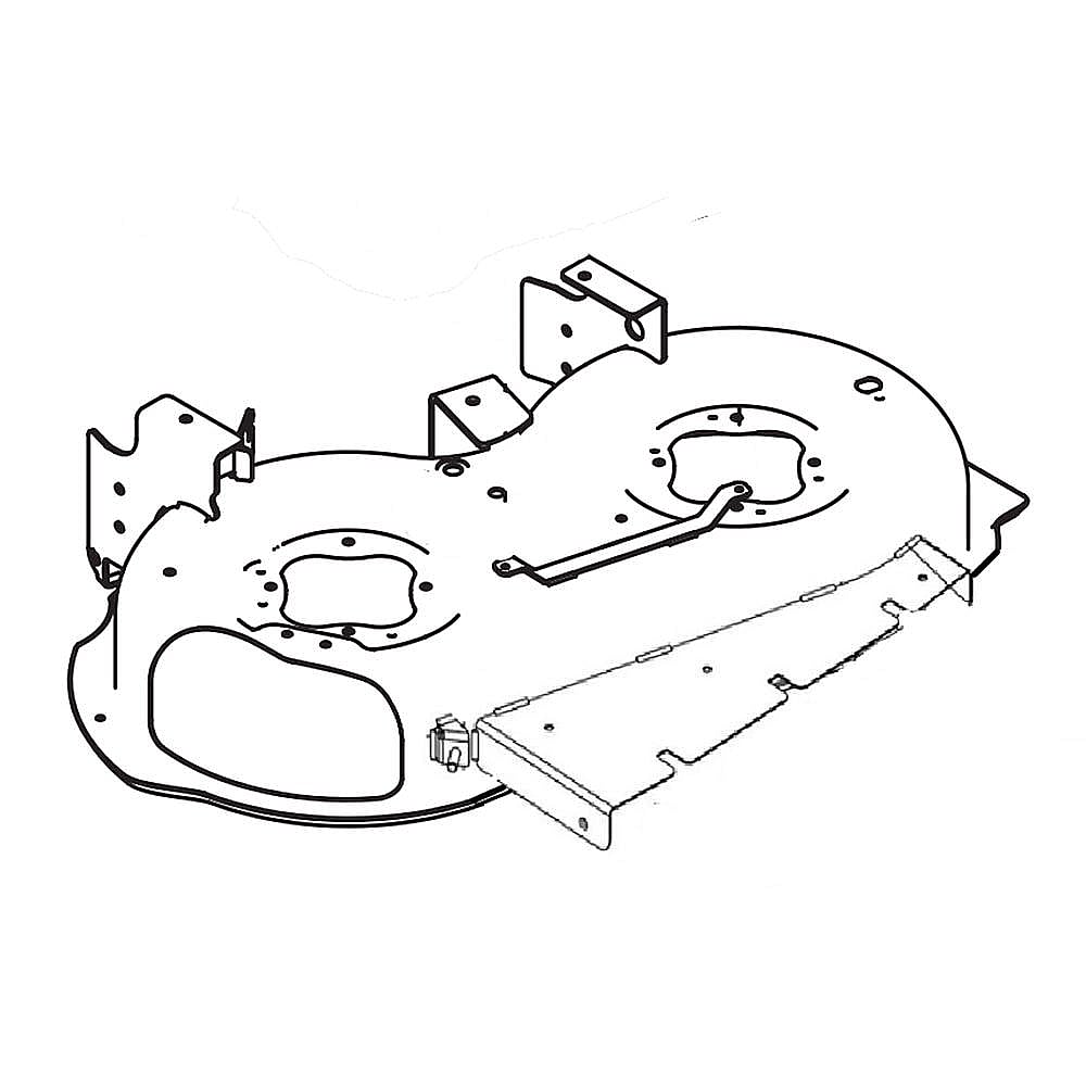 Part #687-05292-0638, Lawn Mower 28-In Deck Housing (Red) / 44.00 x 31.00 x 11.50